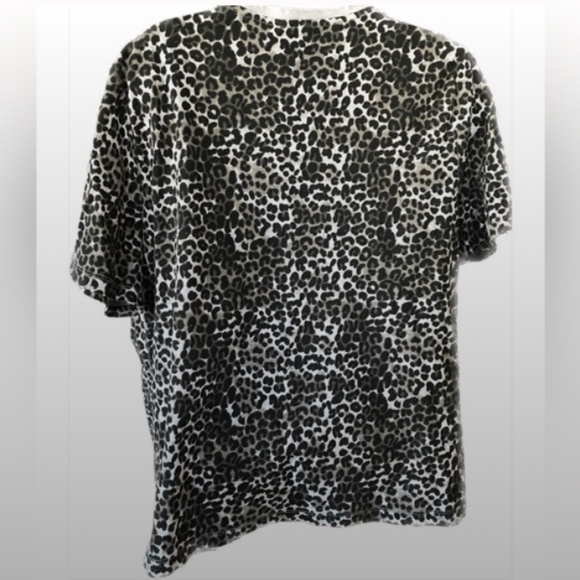 NWOT Tradition LEOPARD PRINT Cotton T-shirt, XL Fall Sale - Picture 3 of 5